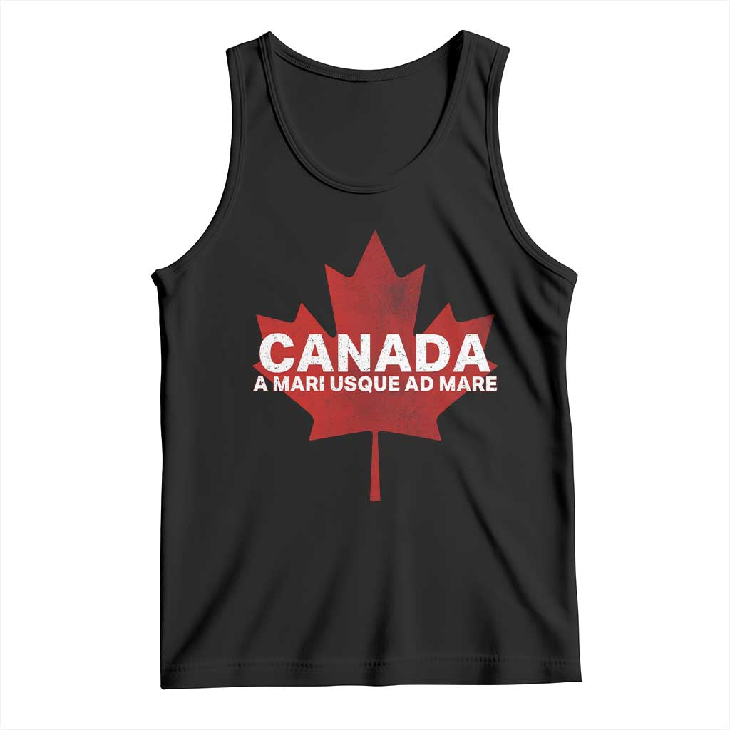 Funny Canada A Mari Usque Ad Mare Tank Top Canadian Flag Patriotic - Wonder Print Shop