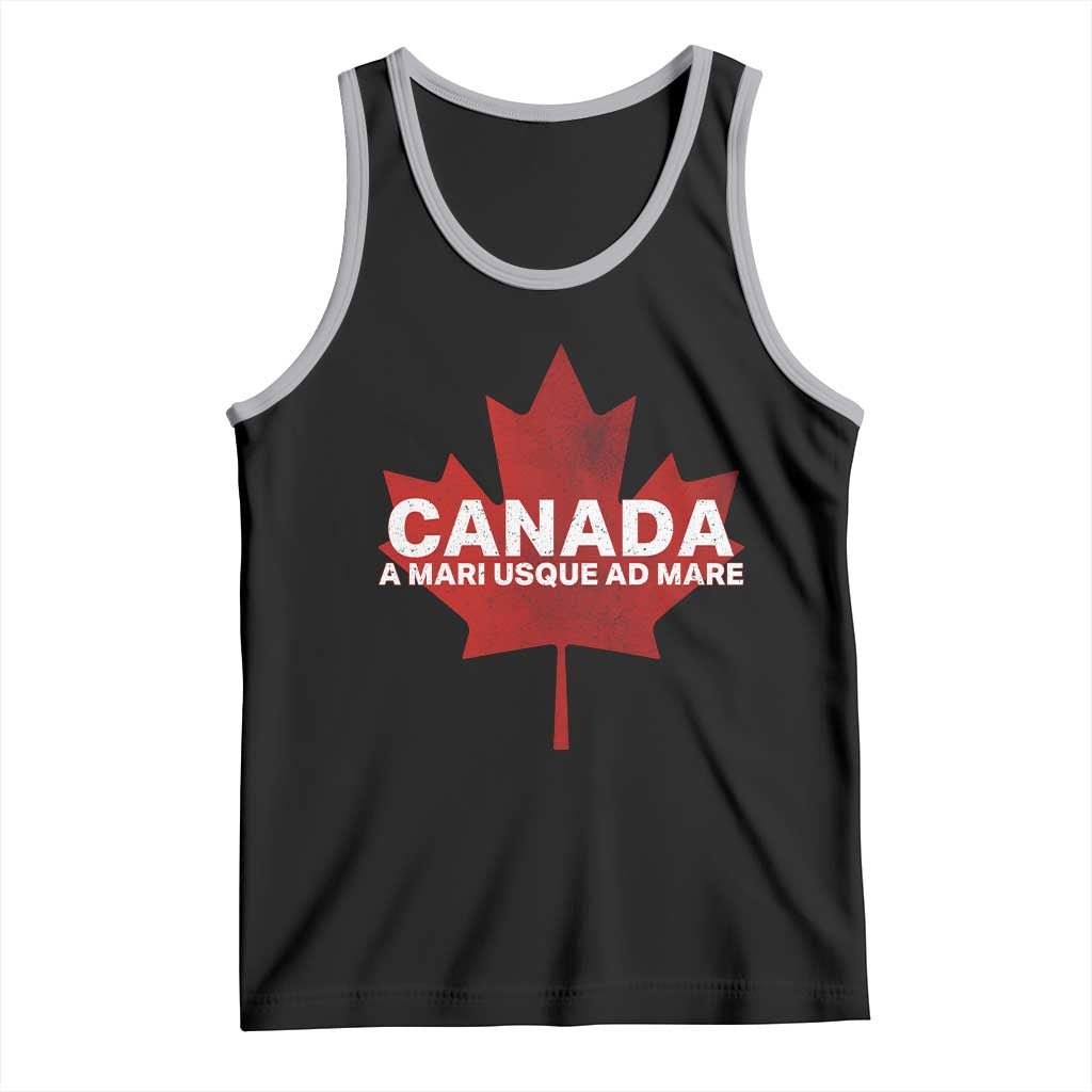 Funny Canada A Mari Usque Ad Mare Tank Top Canadian Flag Patriotic - Wonder Print Shop