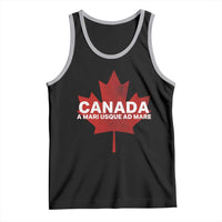Funny Canada A Mari Usque Ad Mare Tank Top Canadian Flag Patriotic - Wonder Print Shop