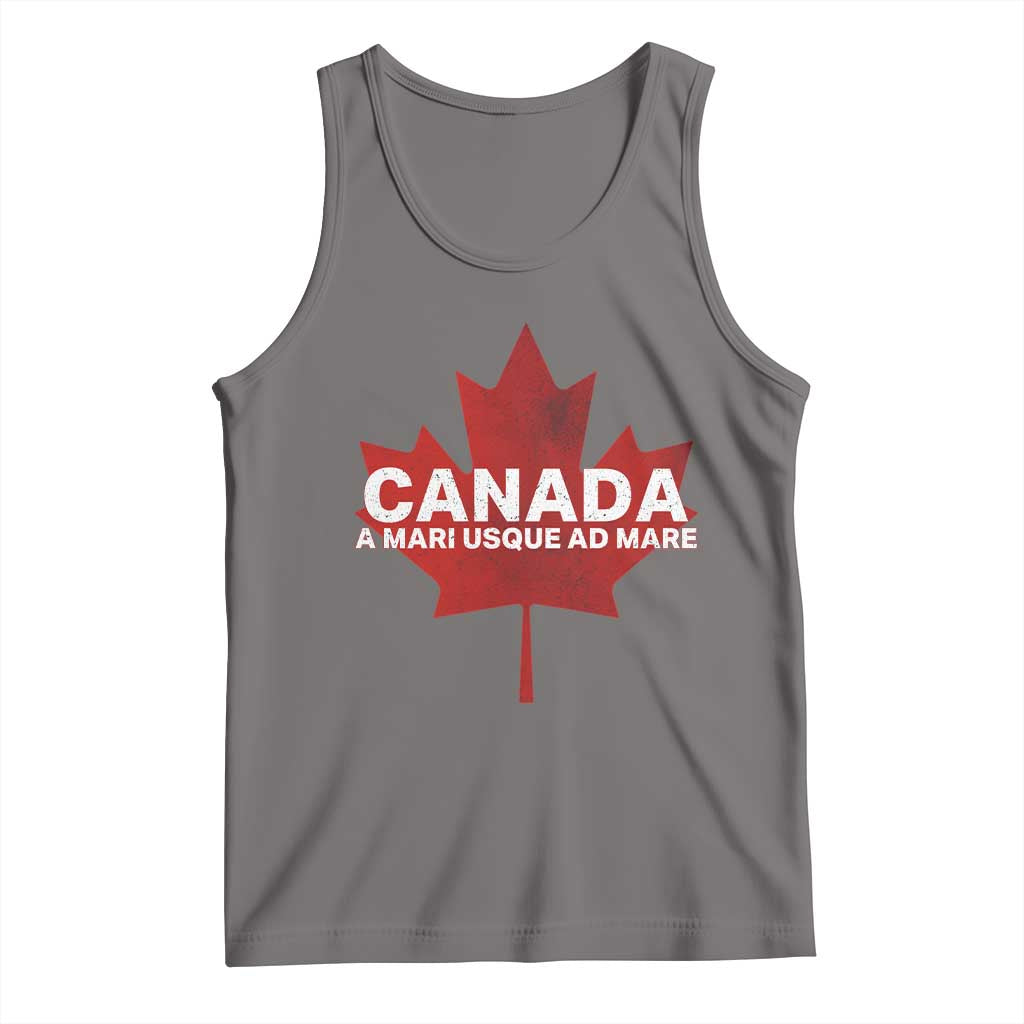 Funny Canada A Mari Usque Ad Mare Tank Top Canadian Flag Patriotic - Wonder Print Shop