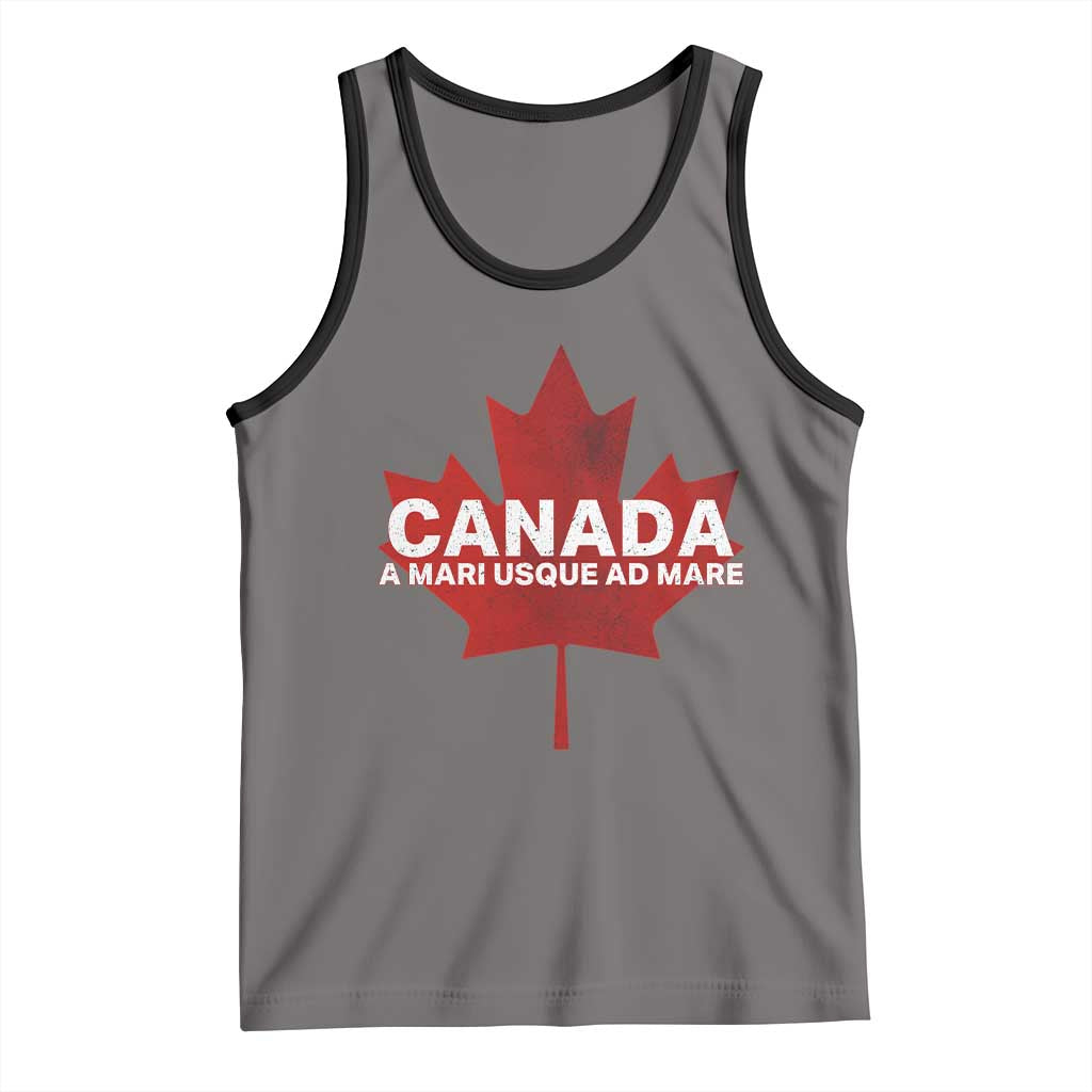 Funny Canada A Mari Usque Ad Mare Tank Top Canadian Flag Patriotic - Wonder Print Shop