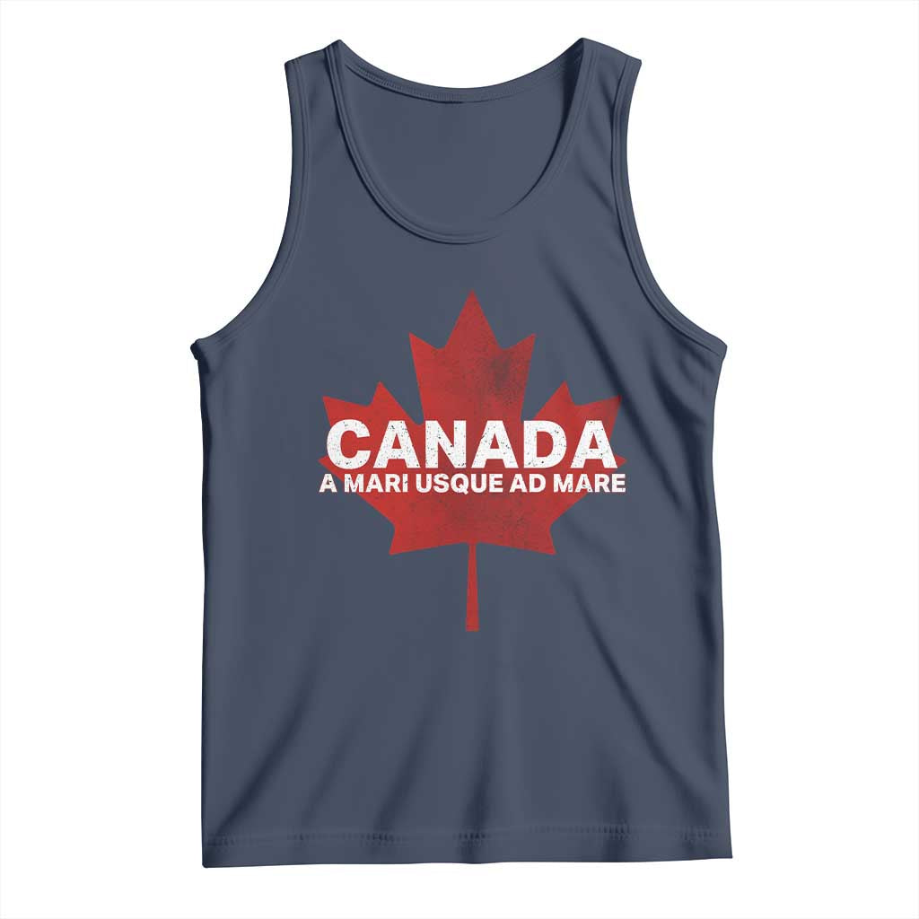 Funny Canada A Mari Usque Ad Mare Tank Top Canadian Flag Patriotic - Wonder Print Shop