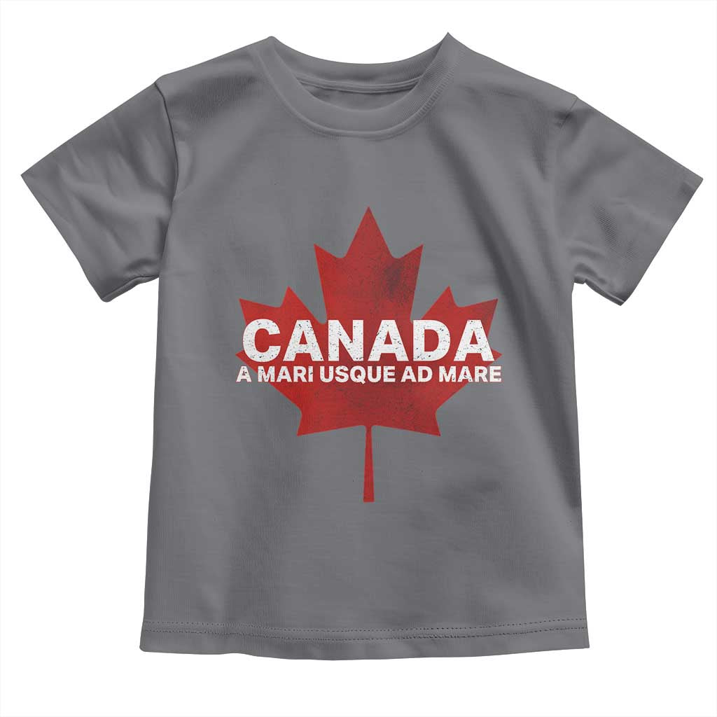 Funny Canada A Mari Usque Ad Mare Toddler T Shirt Canadian Flag Patriotic - Wonder Print Shop