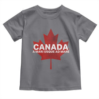 Funny Canada A Mari Usque Ad Mare Toddler T Shirt Canadian Flag Patriotic - Wonder Print Shop