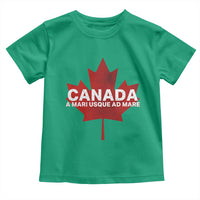 Funny Canada A Mari Usque Ad Mare Toddler T Shirt Canadian Flag Patriotic - Wonder Print Shop