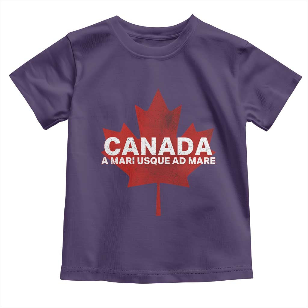 Funny Canada A Mari Usque Ad Mare Toddler T Shirt Canadian Flag Patriotic - Wonder Print Shop