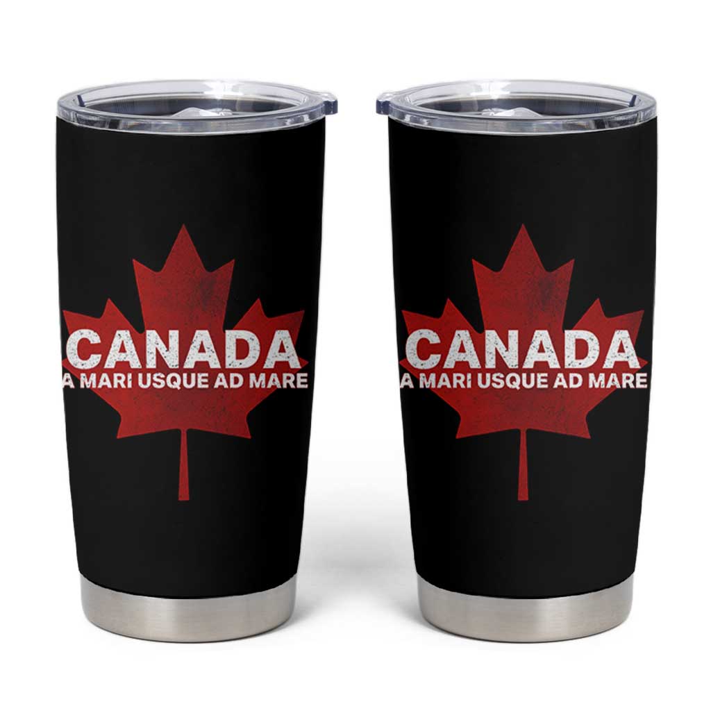 Funny Canada A Mari Usque Ad Mare Tumbler Cup Canadian Flag Patriotic - Wonder Print Shop