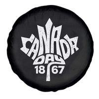 Funny Proud Canadian Canada Day 1867 Spare Tire Cover Vintage Maple Leaf - Wonder Print Shop