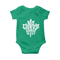 Funny Proud Canadian Canada Day 1867 Baby Onesie Vintage Maple Leaf - Wonder Print Shop