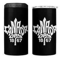 Funny Proud Canadian Canada Day 1867 4 in 1 Can Cooler Tumbler Vintage Maple Leaf - Wonder Print Shop