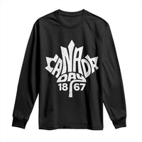 Funny Proud Canadian Canada Day 1867 Long Sleeve Shirt Vintage Maple Leaf - Wonder Print Shop