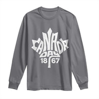 Funny Proud Canadian Canada Day 1867 Long Sleeve Shirt Vintage Maple Leaf - Wonder Print Shop