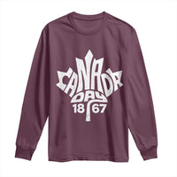 Funny Proud Canadian Canada Day 1867 Long Sleeve Shirt Vintage Maple Leaf - Wonder Print Shop