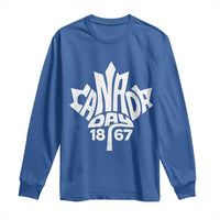 Funny Proud Canadian Canada Day 1867 Long Sleeve Shirt Vintage Maple Leaf - Wonder Print Shop