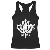 Funny Proud Canadian Canada Day 1867 Racerback Tank Top Vintage Maple Leaf - Wonder Print Shop