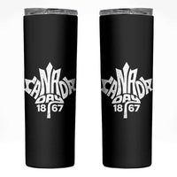 Funny Proud Canadian Canada Day 1867 Skinny Tumbler Vintage Maple Leaf - Wonder Print Shop