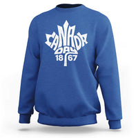 Funny Proud Canadian Canada Day 1867 Sweatshirt Vintage Maple Leaf - Wonder Print Shop