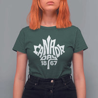 Funny Proud Canadian Canada Day 1867 T Shirt For Women Vintage Maple Leaf - Wonder Print Shop
