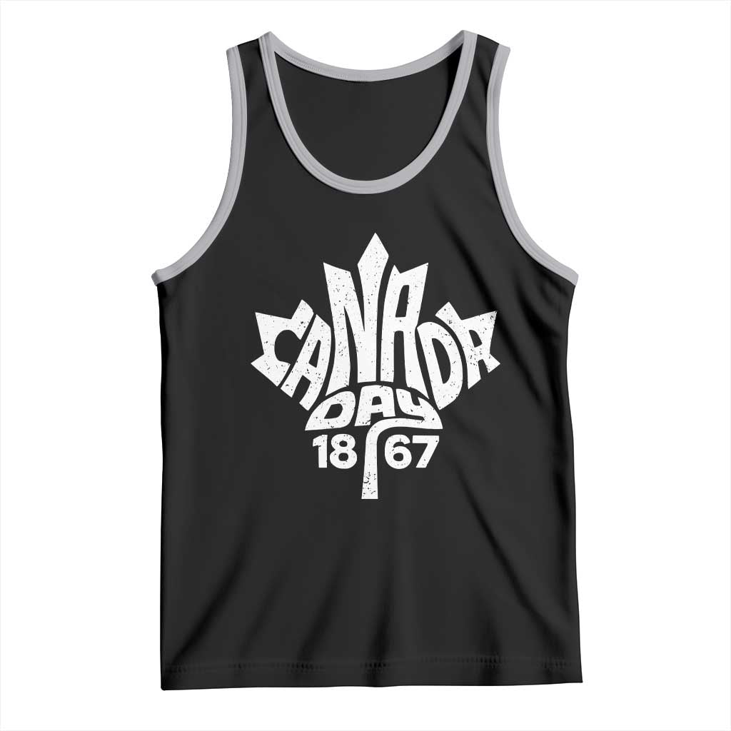 Funny Proud Canadian Canada Day 1867 Tank Top Vintage Maple Leaf - Wonder Print Shop