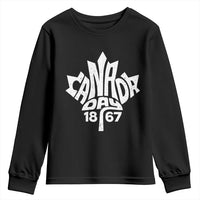 Funny Proud Canadian Canada Day 1867 Youth Sweatshirt Vintage Maple Leaf - Wonder Print Shop