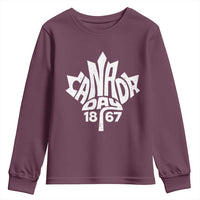 Funny Proud Canadian Canada Day 1867 Youth Sweatshirt Vintage Maple Leaf - Wonder Print Shop
