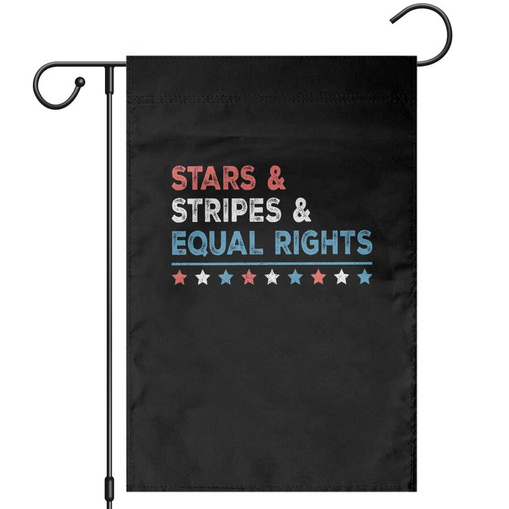 Stars Stripes And Equal Rights Garden Flag 4th Of July Women's Rights - Wonder Print Shop