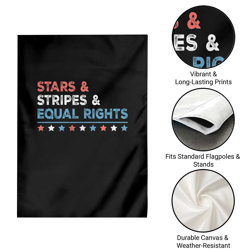 Stars Stripes And Equal Rights Garden Flag 4th Of July Women's Rights - Wonder Print Shop