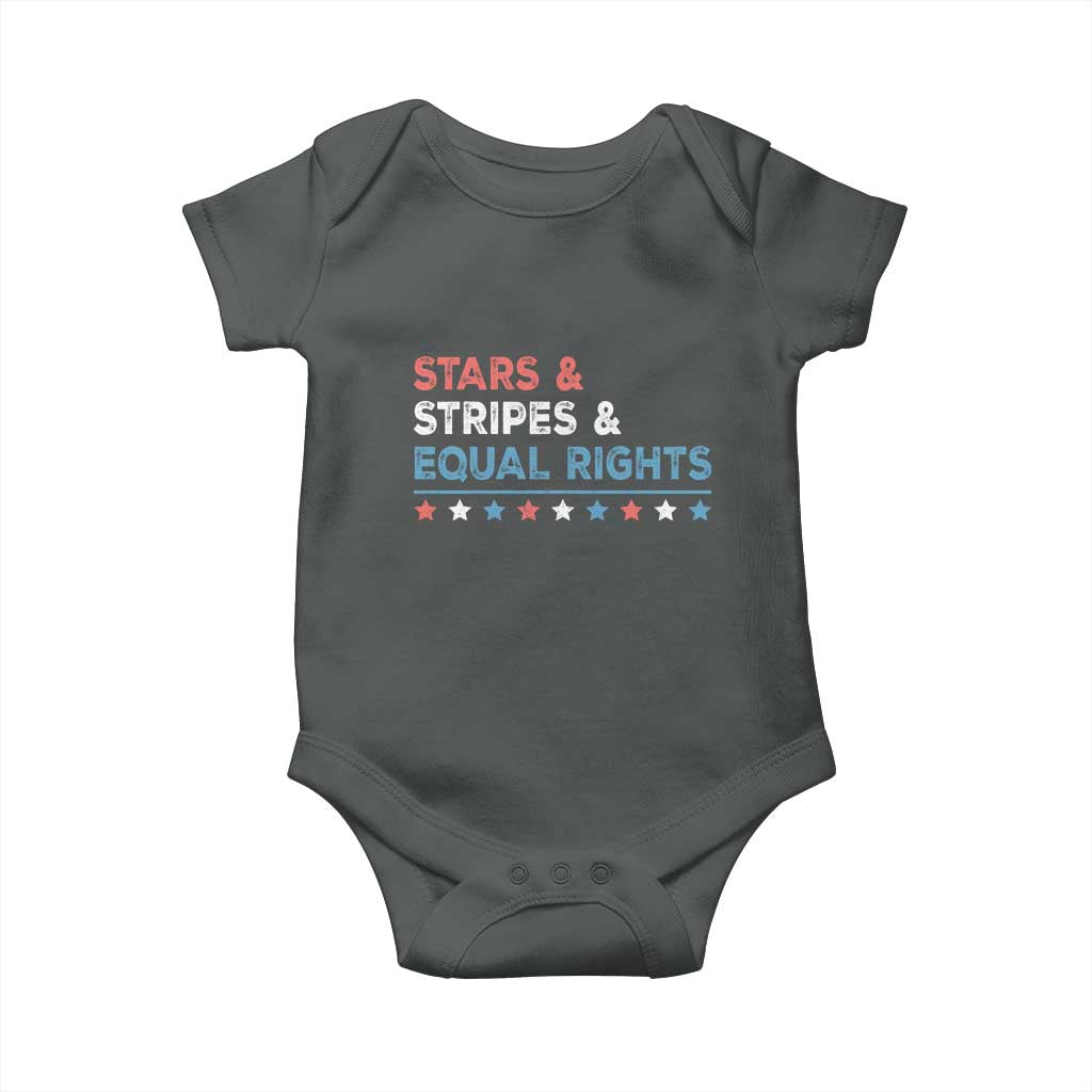 Stars Stripes And Equal Rights Baby Onesie 4th Of July Women's Rights - Wonder Print Shop