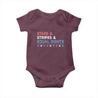Stars Stripes And Equal Rights Baby Onesie 4th Of July Women's Rights - Wonder Print Shop