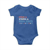 Stars Stripes And Equal Rights Baby Onesie 4th Of July Women's Rights - Wonder Print Shop