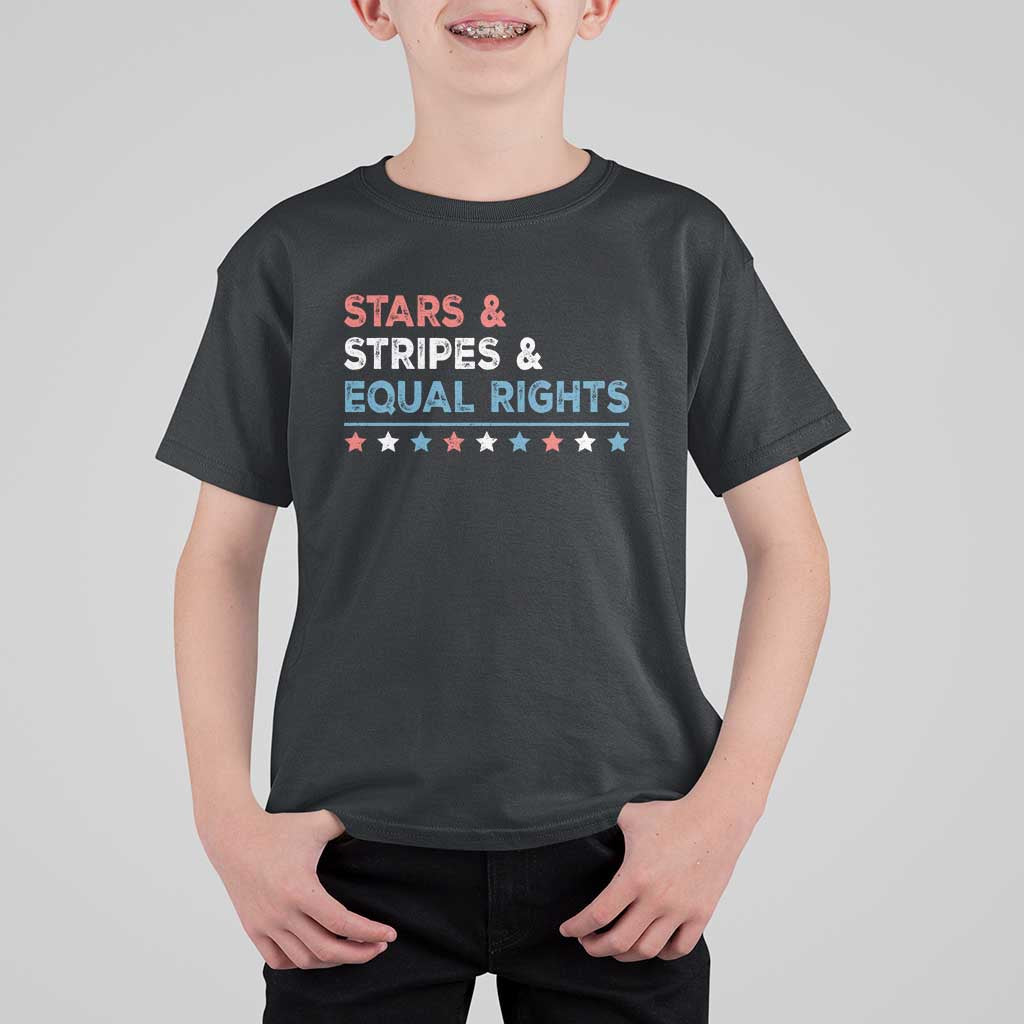 Stars Stripes And Equal Rights T Shirt For Kid 4th Of July Women's Rights - Wonder Print Shop