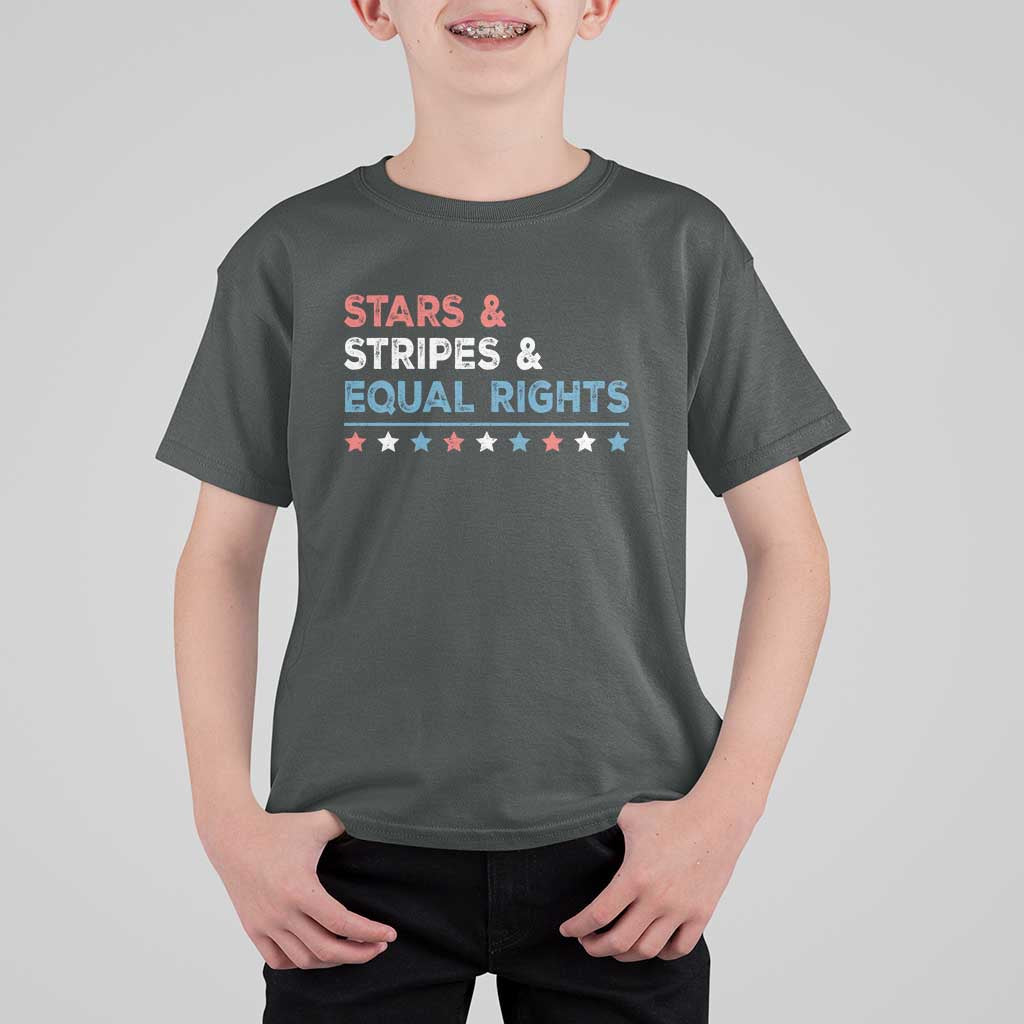 Stars Stripes And Equal Rights T Shirt For Kid 4th Of July Women's Rights - Wonder Print Shop