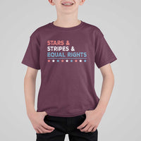 Stars Stripes And Equal Rights T Shirt For Kid 4th Of July Women's Rights - Wonder Print Shop