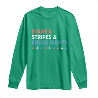 Stars Stripes And Equal Rights Long Sleeve Shirt 4th Of July Women's Rights - Wonder Print Shop