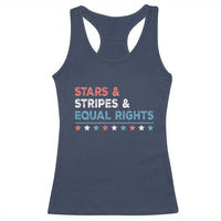 Stars Stripes And Equal Rights Racerback Tank Top 4th Of July Women's Rights - Wonder Print Shop