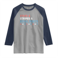 Stars Stripes And Equal Rights Raglan Shirt 4th Of July Women's Rights - Wonder Print Shop