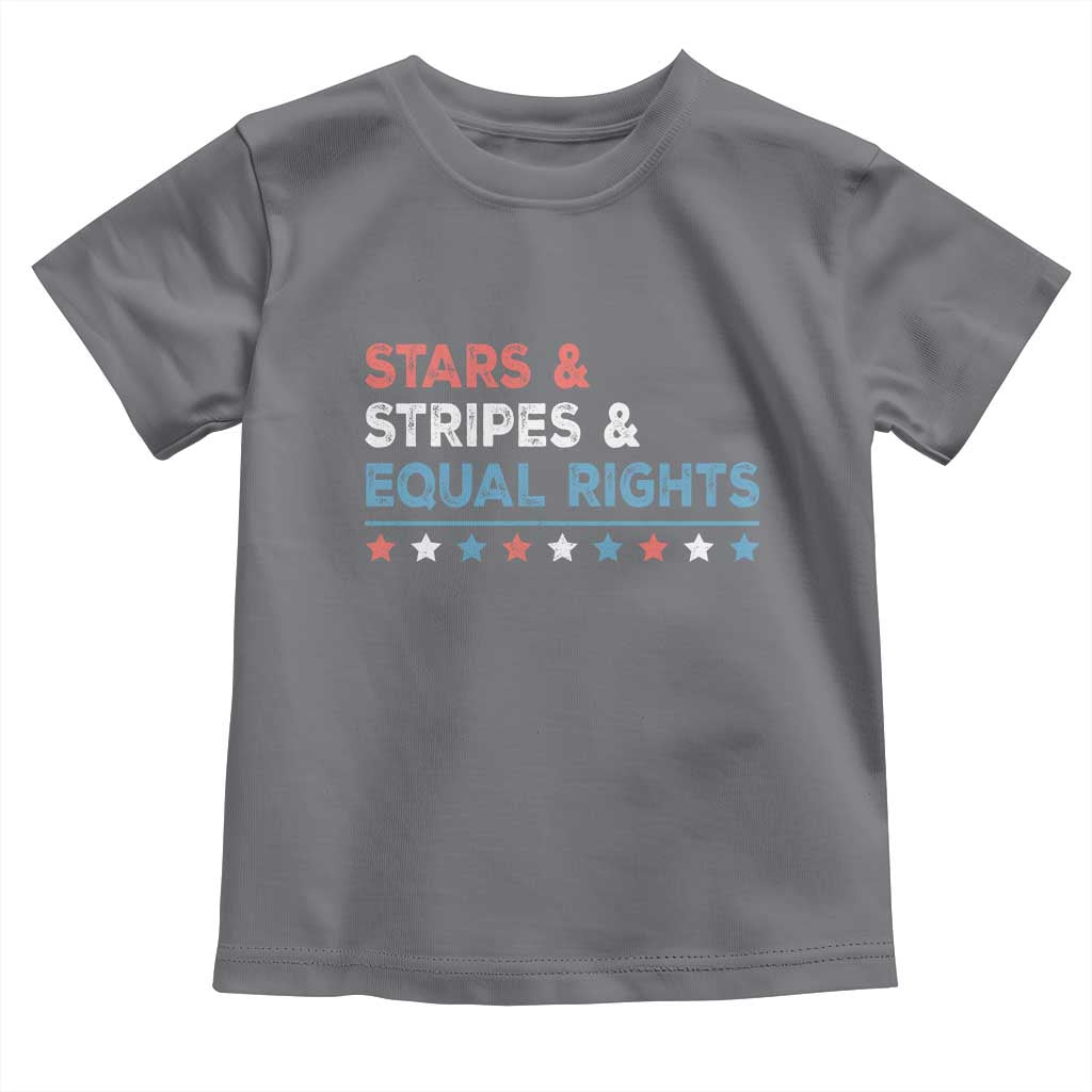 Stars Stripes And Equal Rights Toddler T Shirt 4th Of July Women's Rights - Wonder Print Shop