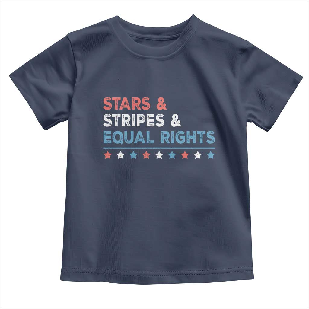 Stars Stripes And Equal Rights Toddler T Shirt 4th Of July Women's Rights - Wonder Print Shop