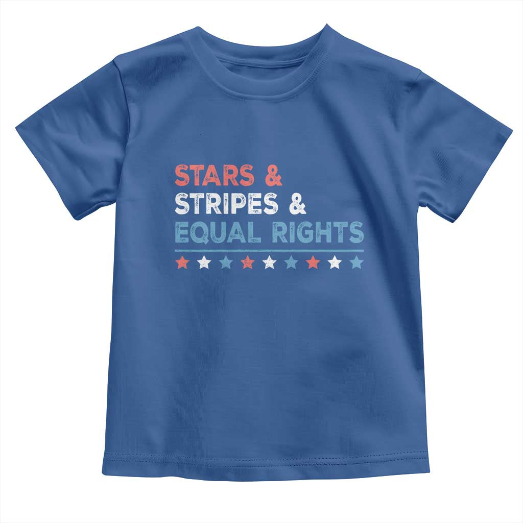 Stars Stripes And Equal Rights Toddler T Shirt 4th Of July Women's Rights - Wonder Print Shop