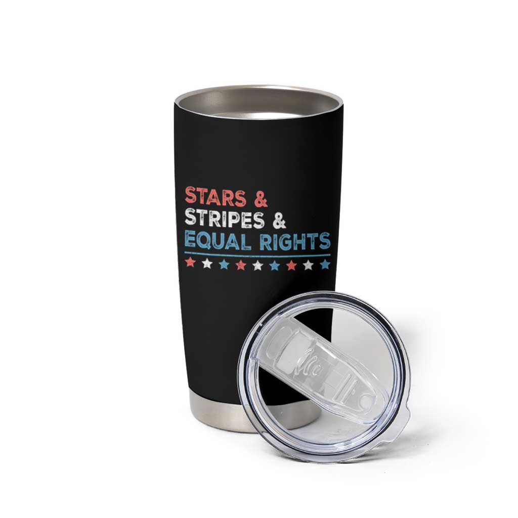 Stars Stripes And Equal Rights Tumbler Cup 4th Of July Women's Rights - Wonder Print Shop