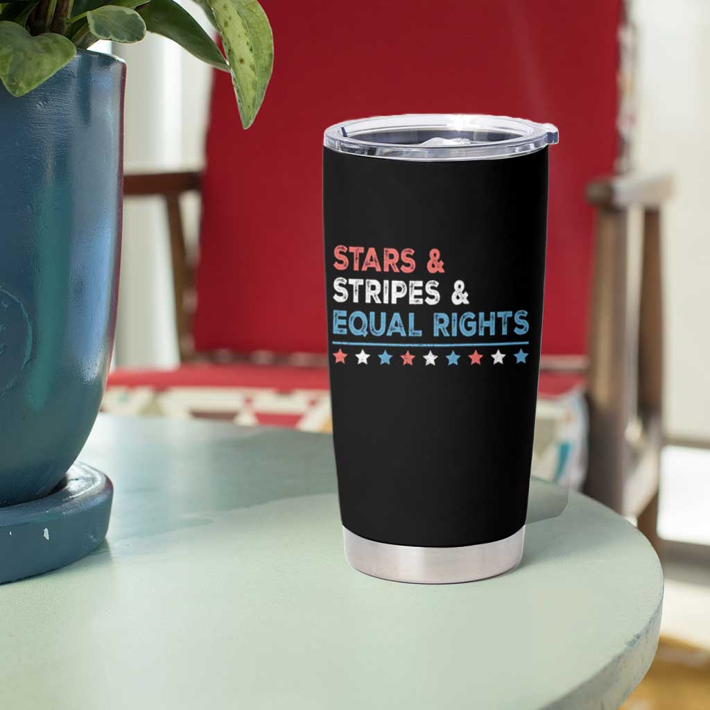 Stars Stripes And Equal Rights Tumbler Cup 4th Of July Women's Rights - Wonder Print Shop