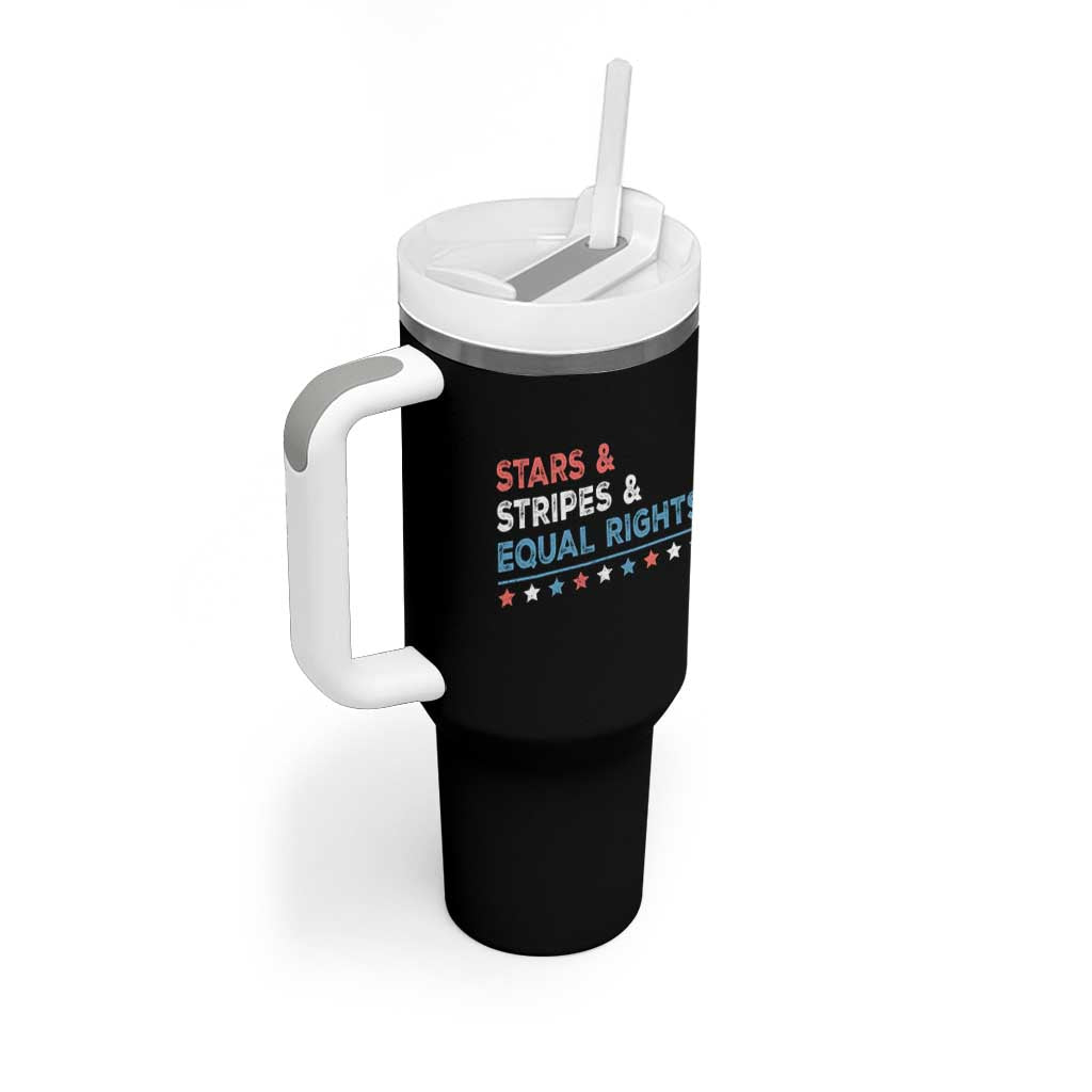Stars Stripes And Equal Rights Tumbler With Handle 4th Of July Women's Rights - Wonder Print Shop