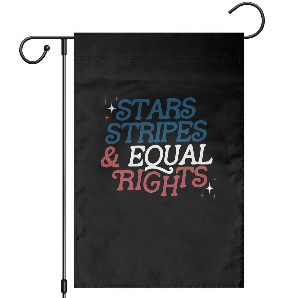 Stars Stripes And Equal Rights Garden Flag 4th Of July Liberal American - Wonder Print Shop