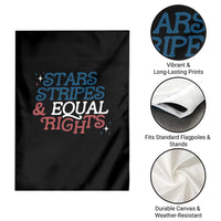 Stars Stripes And Equal Rights Garden Flag 4th Of July Liberal American - Wonder Print Shop