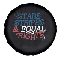 Stars Stripes And Equal Rights Spare Tire Cover 4th Of July Liberal American - Wonder Print Shop