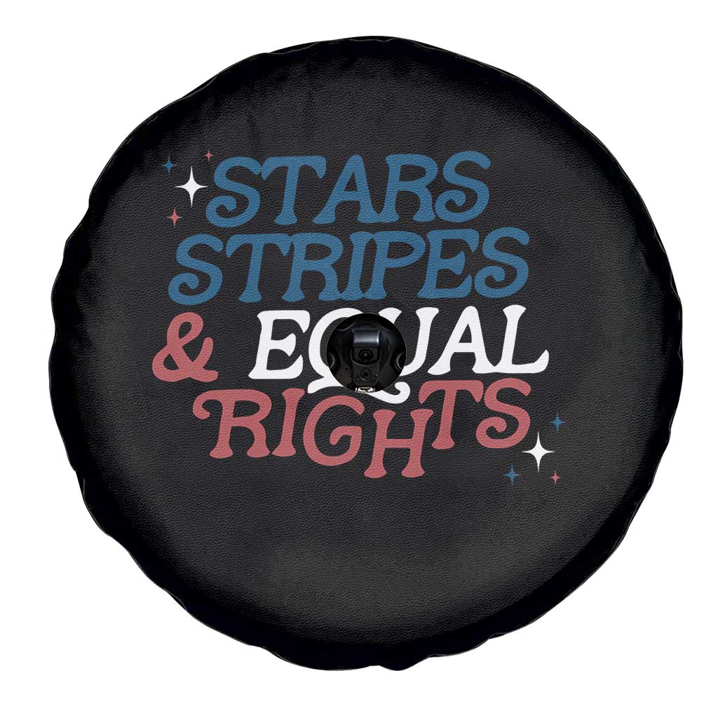Stars Stripes And Equal Rights Spare Tire Cover 4th Of July Liberal American - Wonder Print Shop