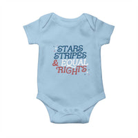 Stars Stripes And Equal Rights Baby Onesie 4th Of July Liberal American - Wonder Print Shop