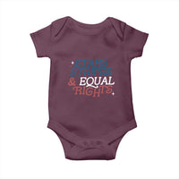 Stars Stripes And Equal Rights Baby Onesie 4th Of July Liberal American - Wonder Print Shop