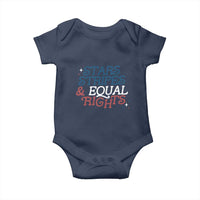 Stars Stripes And Equal Rights Baby Onesie 4th Of July Liberal American - Wonder Print Shop