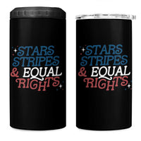 Stars Stripes And Equal Rights 4 in 1 Can Cooler Tumbler 4th Of July Liberal American - Wonder Print Shop